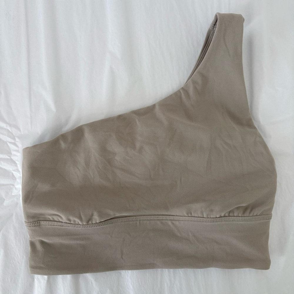 Lululemon | Align Asymmetrical Bra | Sz 4 A/B Cup | Riverstone | EUC